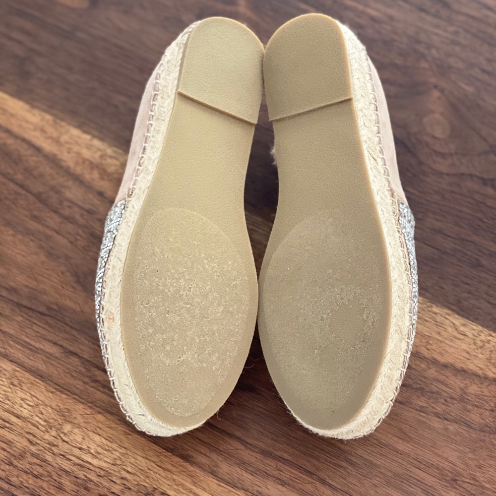 Steve Madden Blush Pink Espadrille Slip-On with Beaded Upper - Picture 3 of 7